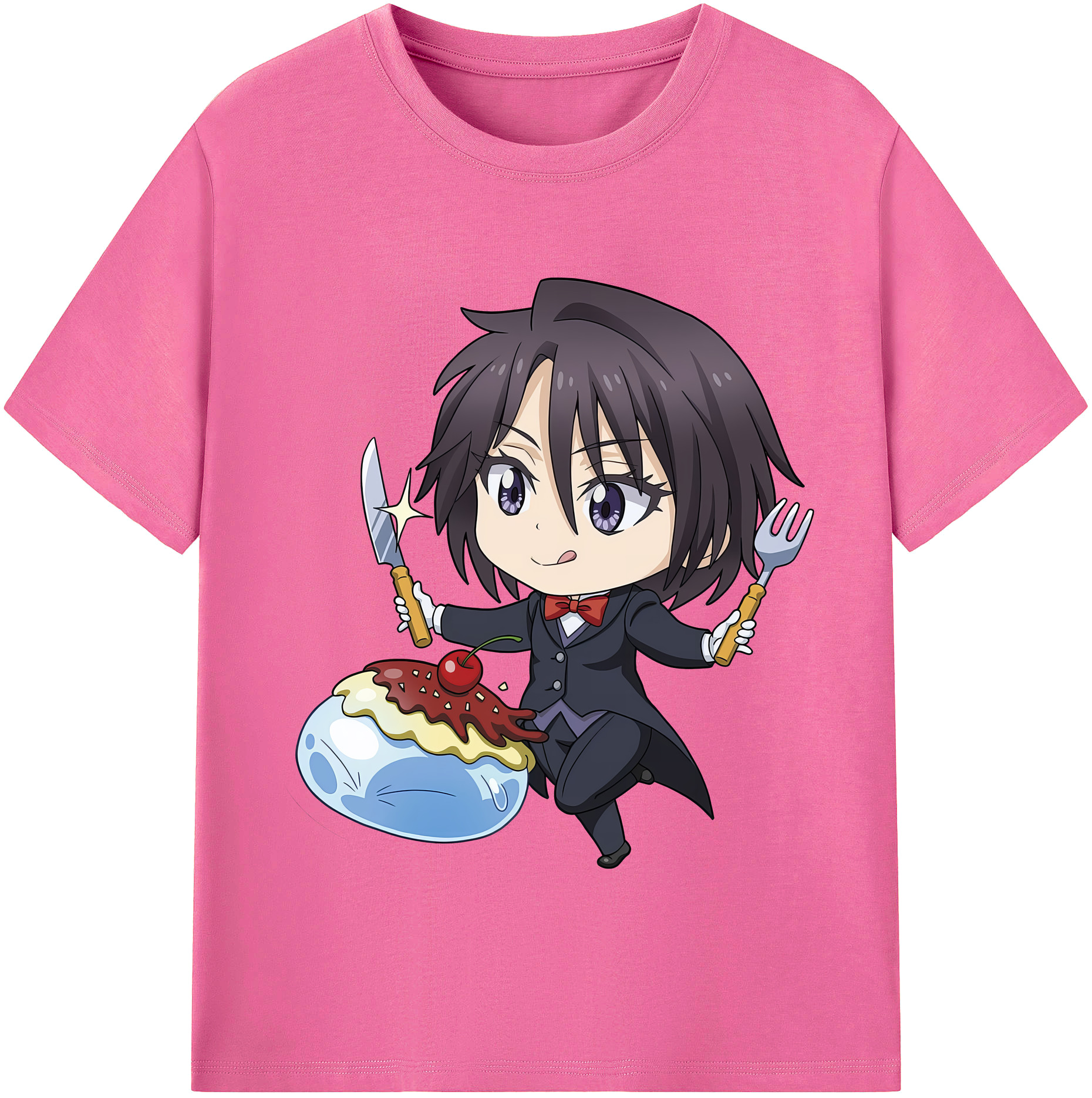 （画像用） 転スラ Regarding Reincarnated to Slime レディースカジュアルプリントTシャツ（綿100％）